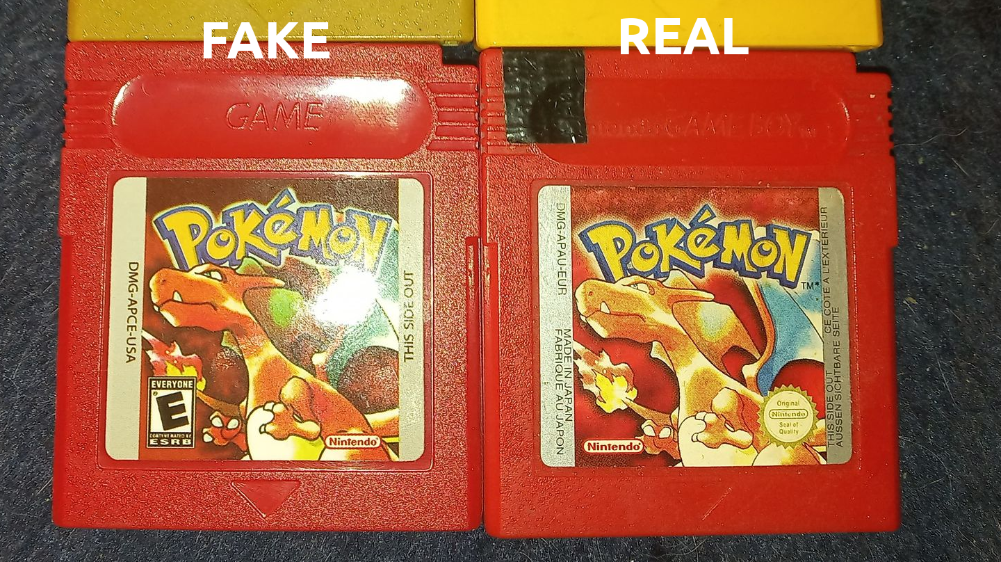 Spotting Gameboy Pokemon fakes?